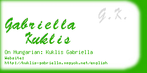 gabriella kuklis business card